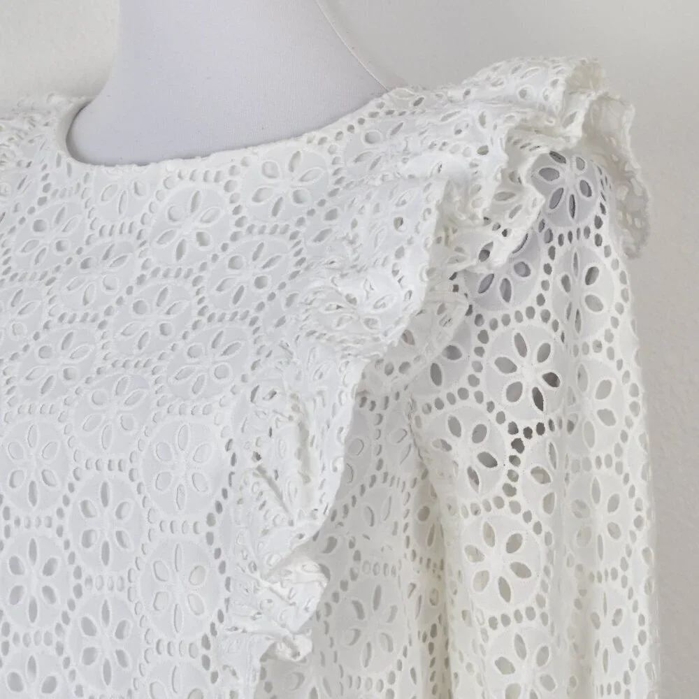 Lilly Pulitzer Primm Sand Dollar Eyelet Shift Dress White NEW - M - Picture 4 of 13